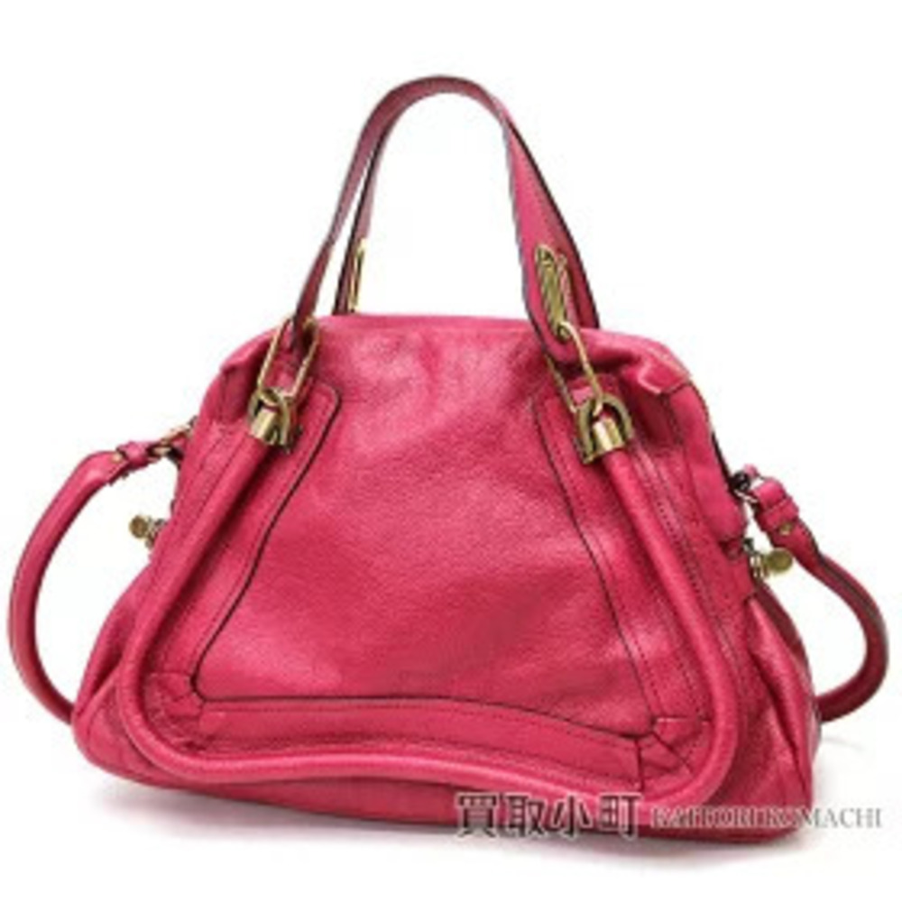 Chloe Paraty Handbag Cyclamen Grain Calfskin Shoulder Bag SAC CALF